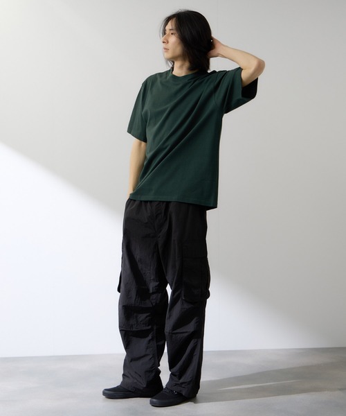 NAVY(ネイビー)の「【NAVY / ネイビー】BCIコットンリラックスFIT無地半袖T(Tシャツ/カットソー・メンズ・ホワイト/グリーン/ベージュ/ホワイト系1/ブラック/ブルー・S/M/L/XL)」の21枚目の写真