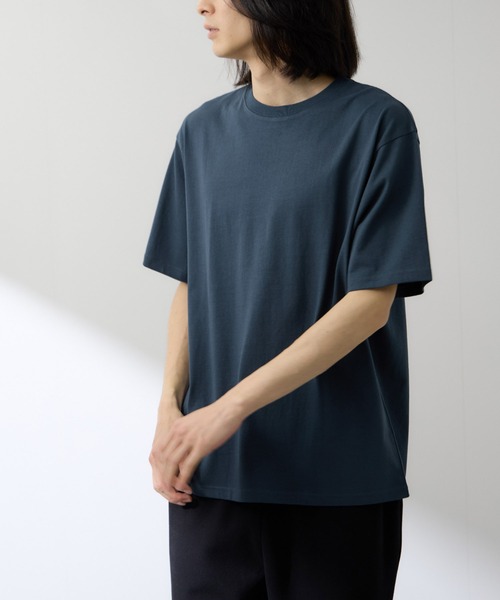 NAVY(ネイビー)の「【NAVY / ネイビー】BCIコットンリラックスFIT無地半袖T(Tシャツ/カットソー・メンズ・ホワイト/グリーン/ベージュ/ホワイト系1/ブラック/ブルー・S/M/L/XL)」の22枚目の写真