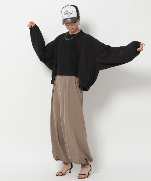 BAYFLOW(ベイフロー)の「【HEREIAM】撥水Comfy ブルゾン(ブルゾン・レディース・ブラック/ライトグレー・FREE)」の18枚目の写真