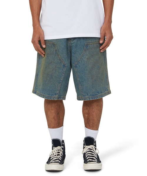 HUF（ハフ）の「KINDA LOOSE DOUBLE KNEE SHORT（デニムパンツ・メンズ・ブラック/ブルー・28/30/34/36/32）」の3枚目の写真