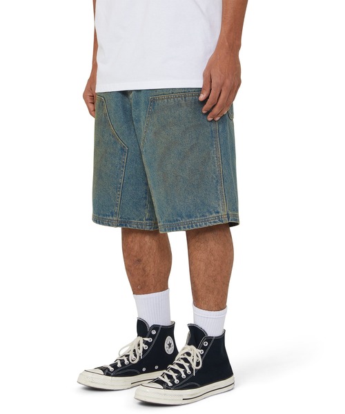 HUF（ハフ）の「KINDA LOOSE DOUBLE KNEE SHORT（デニムパンツ・メンズ・ブラック/ブルー・28/30/34/36/32）」の4枚目の写真