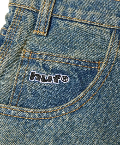 HUF（ハフ）の「KINDA LOOSE DOUBLE KNEE SHORT（デニムパンツ・メンズ・ブラック/ブルー・28/30/34/36/32）」の7枚目の写真