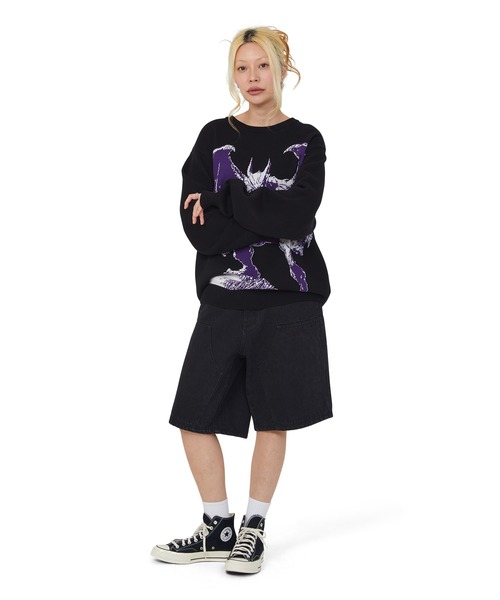 HUF（ハフ）の「KINDA LOOSE DOUBLE KNEE SHORT（デニムパンツ・メンズ・ブラック/ブルー・28/30/34/36/32）」の19枚目の写真