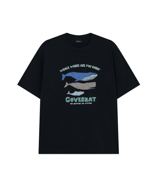 COVERNAT(カバーナット)の「クールコットンウェールグラフィックTシャツネイビー(Tシャツ/カットソー・レディース・その他・X-SMALL/SMALL/MEDIUM/LARGE/X-LARGE/XX-LARGE)」の1枚目の写真
