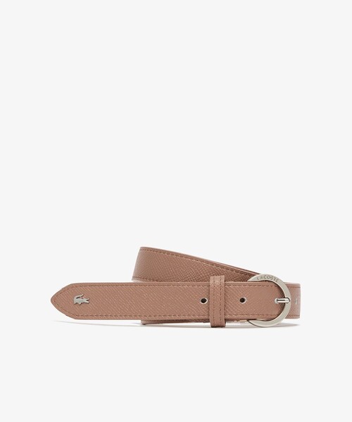 LACOSTE（ラコステ）の「サフィアーノエンボスレザーベルト（ベルト・レディース・ブラック/ベージュ/シルバー/ブロンズ・FREE）」の4枚目の写真