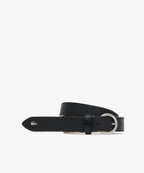 LACOSTE（ラコステ）の「サフィアーノエンボスレザーベルト（ベルト・レディース・ブラック/ベージュ/シルバー/ブロンズ・FREE）」の2枚目の写真