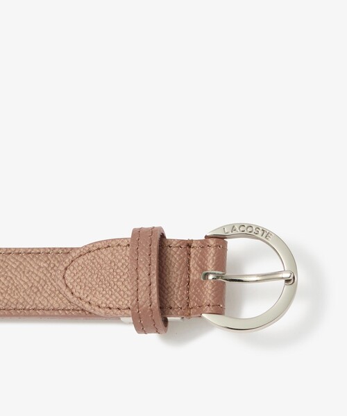 LACOSTE（ラコステ）の「サフィアーノエンボスレザーベルト（ベルト・レディース・ブラック/ベージュ/シルバー/ブロンズ・FREE）」の5枚目の写真