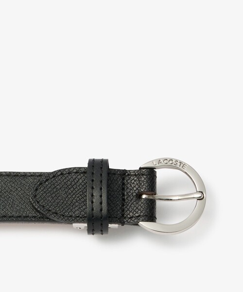 LACOSTE（ラコステ）の「サフィアーノエンボスレザーベルト（ベルト・レディース・ブラック/ベージュ/シルバー/ブロンズ・FREE）」の7枚目の写真