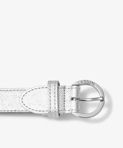 LACOSTE（ラコステ）の「サフィアーノエンボスレザーベルト（ベルト・レディース・ブラック/ベージュ/シルバー/ブロンズ・FREE）」の11枚目の写真