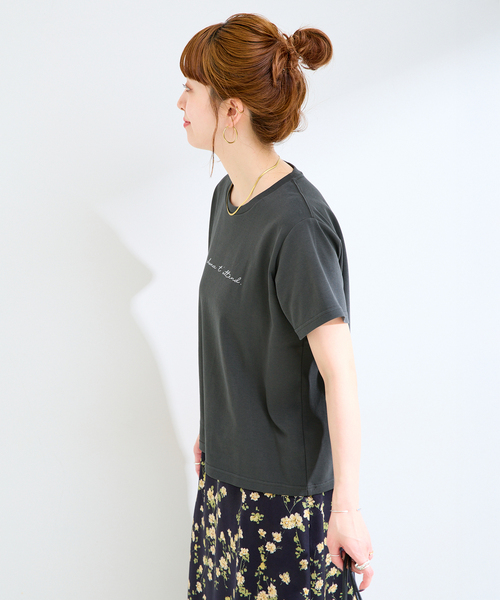 B.C STOCK(ベーセーストック)の「《追加2》ウォッシャブル / 接触冷感 / スムースワンポイントロゴTEE(Tシャツ/カットソー・レディース・ブラック系その他/ブラウン/ホワイト・FREE)」の12枚目の写真