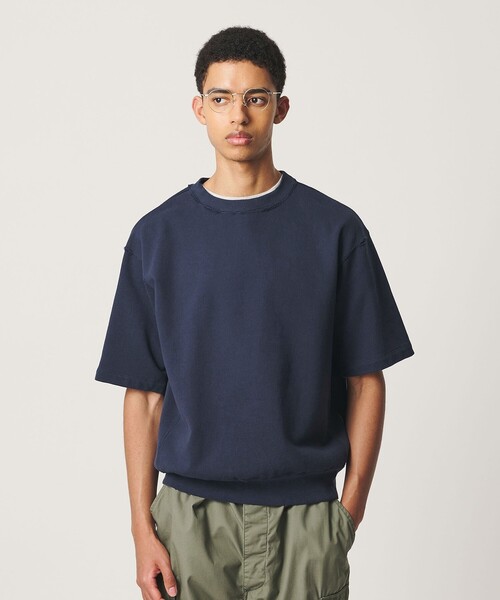 BEAUTY&YOUTH UNITED ARROWS(ビューティーアンドユースユナイテッドアローズ)の「クラッシュ ショートスリーブ スウェット(Tシャツ/カットソー・メンズ・ネイビー/ケリーグリーン/ホワイト・M/XL/S/L)」の3枚目の写真