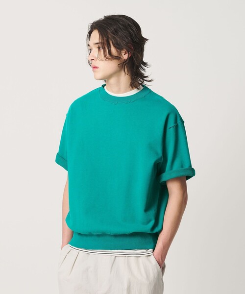 BEAUTY&YOUTH UNITED ARROWS(ビューティーアンドユースユナイテッドアローズ)の「クラッシュ ショートスリーブ スウェット(Tシャツ/カットソー・メンズ・ネイビー/ケリーグリーン/ホワイト・M/XL/S/L)」の2枚目の写真