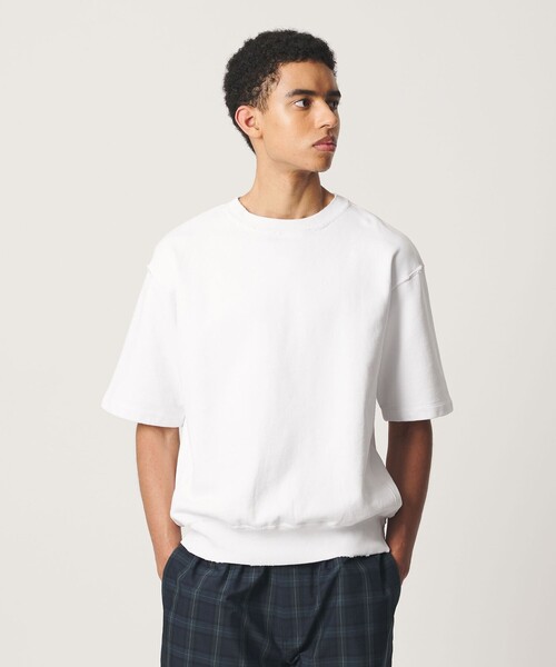 BEAUTY&YOUTH UNITED ARROWS(ビューティーアンドユースユナイテッドアローズ)の「クラッシュ ショートスリーブ スウェット(Tシャツ/カットソー・メンズ・ネイビー/ケリーグリーン/ホワイト・M/XL/S/L)」の1枚目の写真