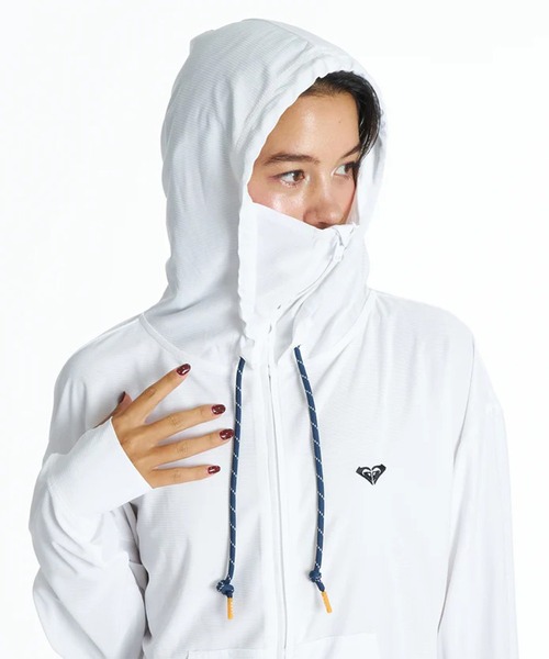 ROXY(ロキシー)の「ROXY/ロキシー 水着 ラッシュガード ジップアップ パーカー DRYWELL HOODIE RLY262014 UT(パーカー・レディース・ブラック/ホワイト・L/M)」の5枚目の写真