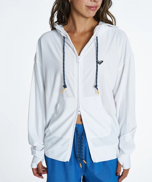 ROXY(ロキシー)の「ROXY/ロキシー 水着 ラッシュガード ジップアップ パーカー DRYWELL HOODIE RLY262014 UT(パーカー・レディース・ブラック/ホワイト・L/M)」の12枚目の写真