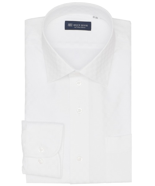 TOKYO SHIRTS(トウキョウシャツ)の「【吸水速乾】【COFREX】形態安定ノンアイロン ワイド 長袖ビジネスワイシャツ(ビジネスシャツ・メンズ・ホワイト・首回り42cm-裄丈82cm/首回り41cm-裄丈86cm/首回り41cm-裄丈82cm/首回り39cm-裄丈84cm/首回り39cm-裄丈80cm/首回り37cm-裄丈80cm/首回り43cm-裄丈86cm/首回り43cm-裄丈82cm/首回り42cm-裄丈86cm)」の1枚目の写真