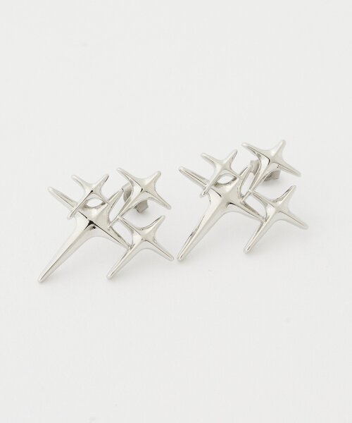 CIAOPANIC(チャオパニック)の「ダイヤデザインピアス(ピアス(両耳用)・レディース・シルバー/ゴールド・ONE SIZE)」の3枚目の写真