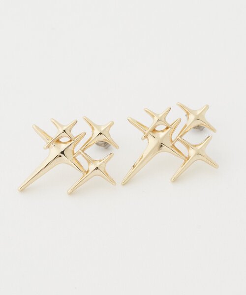 CIAOPANIC(チャオパニック)の「ダイヤデザインピアス(ピアス(両耳用)・レディース・シルバー/ゴールド・ONE SIZE)」の4枚目の写真