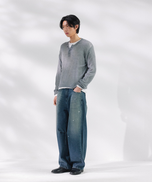 NONBLANK(ノンブランク)の「ワイドカーブデニムパンツ_BLUE(その他パンツ・メンズ・ブルー・MEDIUM/LARGE/X-LARGE)」の11枚目の写真