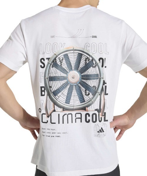 adidas(アディダス)の「アディダス adidas クライマクール テック トレーニング グラフィック Tシャツ(Tシャツ/カットソー・メンズ・ホワイト/ブラック・S/M/L/LL/3L)」の7枚目の写真