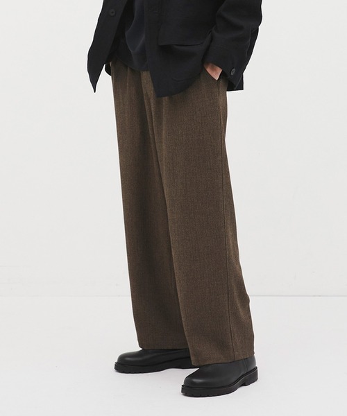 【CITY TOKYO/シティートーキョー】Mix herringbone ﾜｲﾄﾞﾊﾟﾝﾂ