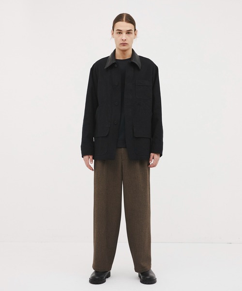 CITY TOKYO(シティトウキョウ)の「【CITY TOKYO/シティートーキョー】Mix herringbone ワイドパンツ(スラックス・メンズ・ダークグレー/ブラウン・2/1)」の14枚目の写真