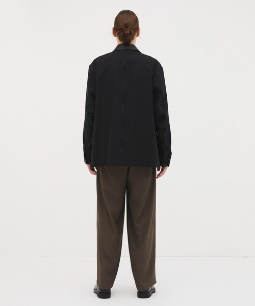 CITY TOKYO(シティトウキョウ)の「【CITY TOKYO/シティートーキョー】Mix herringbone ワイドパンツ(スラックス・メンズ・ダークグレー/ブラウン・2/1)」の16枚目の写真
