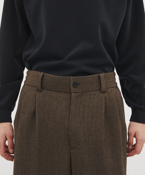 CITY TOKYO(シティトウキョウ)の「【CITY TOKYO/シティートーキョー】Mix herringbone ワイドパンツ(スラックス・メンズ・ダークグレー/ブラウン・2/1)」の17枚目の写真