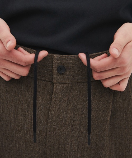 CITY TOKYO(シティトウキョウ)の「【CITY TOKYO/シティートーキョー】Mix herringbone ワイドパンツ(スラックス・メンズ・ダークグレー/ブラウン・2/1)」の18枚目の写真