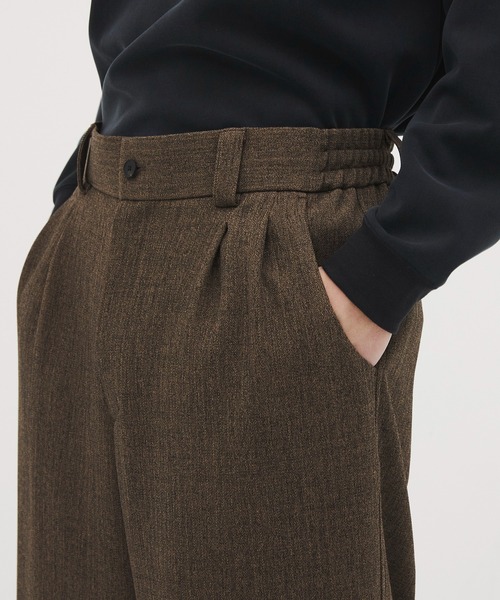 CITY TOKYO(シティトウキョウ)の「【CITY TOKYO/シティートーキョー】Mix herringbone ワイドパンツ(スラックス・メンズ・ダークグレー/ブラウン・2/1)」の19枚目の写真