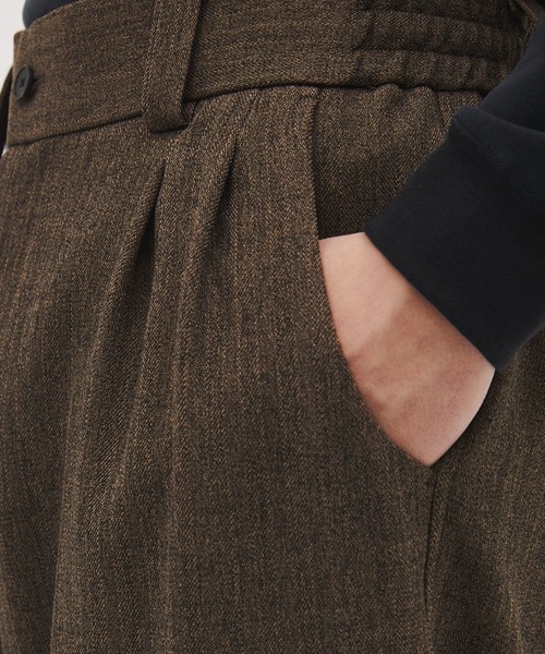 CITY TOKYO(シティトウキョウ)の「【CITY TOKYO/シティートーキョー】Mix herringbone ワイドパンツ(スラックス・メンズ・ダークグレー/ブラウン・2/1)」の21枚目の写真