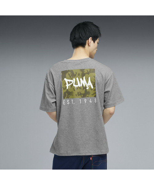 PUMA(プーマ)の「PUMA プーマ メンズ ESS エレベーテッド MX カモ バック プリント 半袖 Tシャ(Tシャツ/カットソー・メンズ・ヘザーグレー/グリーン系その他/ブラック/ホワイト・X-LARGE/XX-LARGE/MEDIUM/SMALL/LARGE)」の5枚目の写真