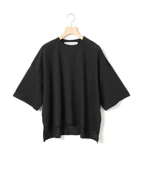 MidiUmi(ミディウミ)の「MidiUmi リネンワイドプルオーバー(Tシャツ/カットソー・レディース・ブラック/ベージュ/ネイビー・FREE)」の1枚目の写真