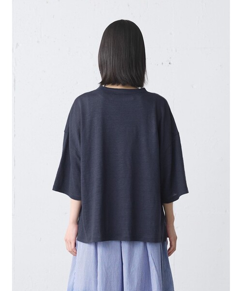 MidiUmi(ミディウミ)の「MidiUmi リネンワイドプルオーバー(Tシャツ/カットソー・レディース・ブラック/ベージュ/ネイビー・FREE)」の10枚目の写真