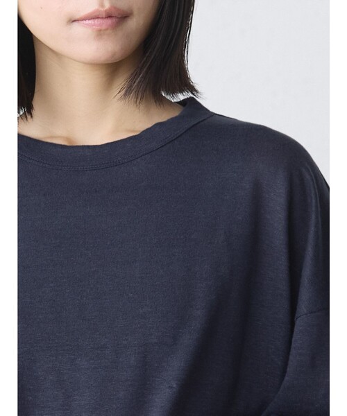 MidiUmi(ミディウミ)の「MidiUmi リネンワイドプルオーバー(Tシャツ/カットソー・レディース・ブラック/ベージュ/ネイビー・FREE)」の11枚目の写真