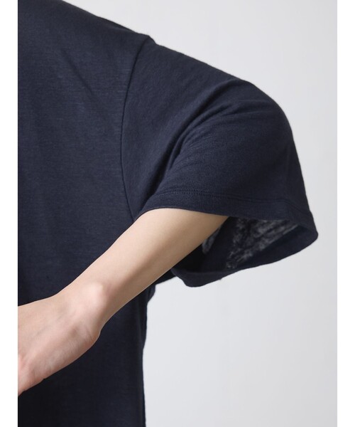 MidiUmi(ミディウミ)の「MidiUmi リネンワイドプルオーバー(Tシャツ/カットソー・レディース・ブラック/ベージュ/ネイビー・FREE)」の12枚目の写真