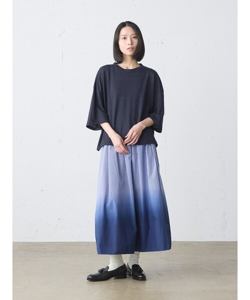 MidiUmi(ミディウミ)の「MidiUmi リネンワイドプルオーバー(Tシャツ/カットソー・レディース・ブラック/ベージュ/ネイビー・FREE)」の13枚目の写真