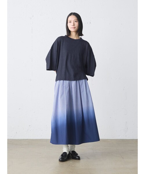MidiUmi(ミディウミ)の「MidiUmi リネンワイドプルオーバー(Tシャツ/カットソー・レディース・ブラック/ベージュ/ネイビー・FREE)」の14枚目の写真