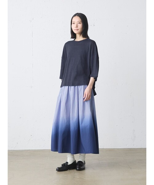 MidiUmi(ミディウミ)の「MidiUmi リネンワイドプルオーバー(Tシャツ/カットソー・レディース・ブラック/ベージュ/ネイビー・FREE)」の15枚目の写真