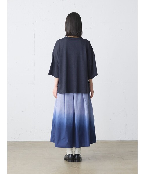 MidiUmi(ミディウミ)の「MidiUmi リネンワイドプルオーバー(Tシャツ/カットソー・レディース・ブラック/ベージュ/ネイビー・FREE)」の16枚目の写真