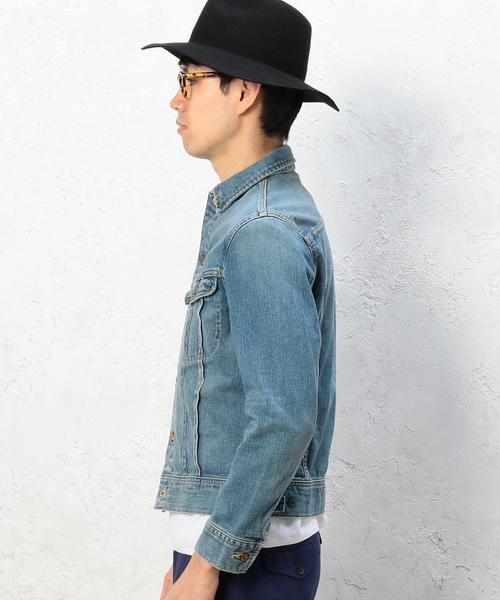 green label relaxing（グリーンレーベルリラクシング）の「別注 [リー] BC LEE GLRDNM G-ジャケット◆（デニムジャケット・メンズ・ライトブルー・MEDIUM/LARGE/SMALL）」の4枚目の写真