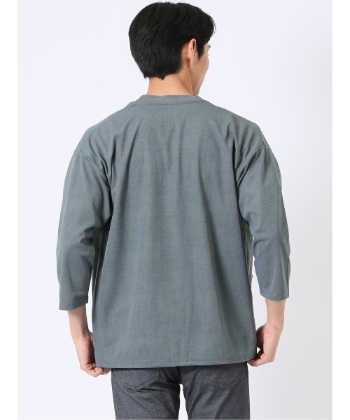 m.f.editorial（エムエフエディトリアル）の「アンサンブル 2枚 セット メンズ 半端袖 カーディガン & 半袖 Tシャツ ゆったり オーバーサイズ カウラ/Kaule（アンサンブル・メンズ・ブルー/ブラック/ライトグレー・X-LARGE/MEDIUM/LARGE）」の17枚目の写真