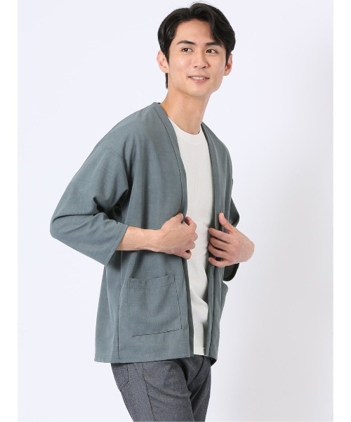 m.f.editorial（エムエフエディトリアル）の「アンサンブル 2枚 セット メンズ 半端袖 カーディガン & 半袖 Tシャツ ゆったり オーバーサイズ カウラ/Kaule（アンサンブル・メンズ・ブルー/ブラック/ライトグレー・X-LARGE/MEDIUM/LARGE）」の16枚目の写真