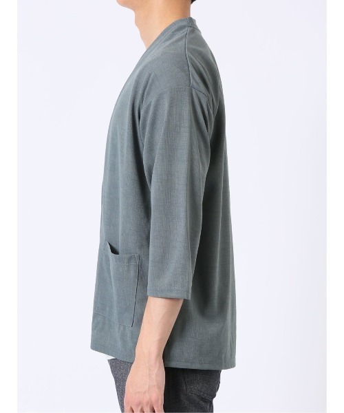 m.f.editorial（エムエフエディトリアル）の「アンサンブル 2枚 セット メンズ 半端袖 カーディガン & 半袖 Tシャツ ゆったり オーバーサイズ カウラ/Kaule（アンサンブル・メンズ・ブルー/ブラック/ライトグレー・X-LARGE/MEDIUM/LARGE）」の13枚目の写真