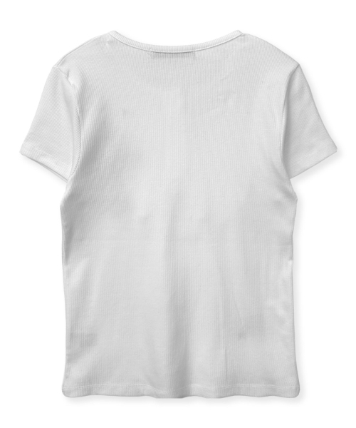 DAMISH(ダミシュ)の「ゴシッククロスヘンリーネックショートスリーブ_ホワイト(Tシャツ/カットソー・レディース・ホワイト・OS)」の4枚目の写真