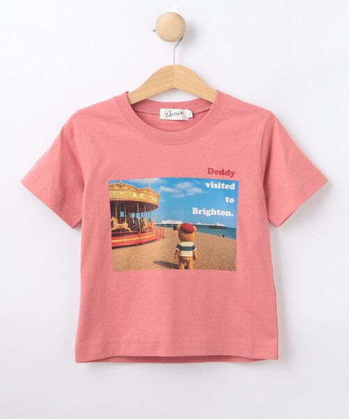 Dessin(デッサン)の「【洗える】オーガニックコットン フォトTシャツ(Tシャツ/カットソー・キッズ・ピンク系/ホワイト・14/12/10)」の2枚目の写真