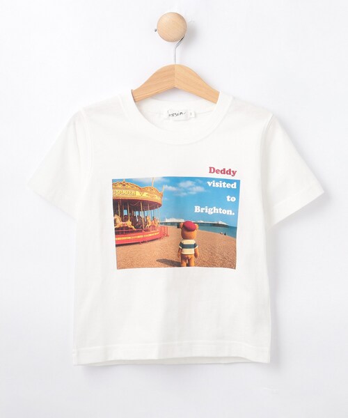 Dessin(デッサン)の「【洗える】オーガニックコットン フォトTシャツ(Tシャツ/カットソー・キッズ・ピンク系/ホワイト・14/12/10)」の1枚目の写真