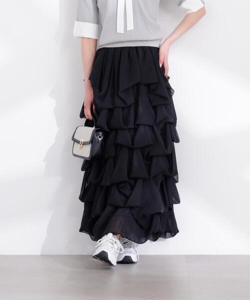 PROPORTION BODY DRESSING（プロポーションボディドレッシング）の「【追加生産決定！】＜山内ともなさんコラボ＞タックバルーンスカート / 1216220605（スカート・レディース・ホワイト系その他/ブラック・SMALL/MEDIUM/P/S）」の15枚目の写真