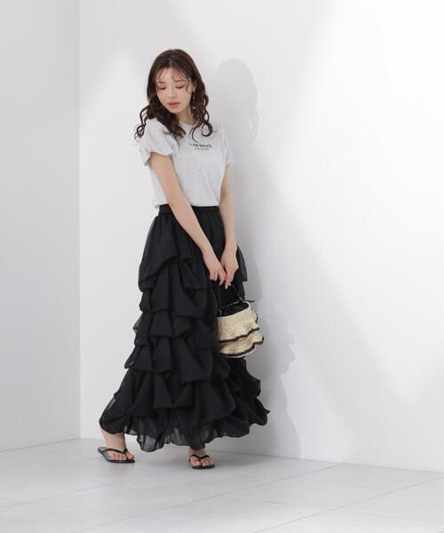 PROPORTION BODY DRESSING（プロポーションボディドレッシング）の「【追加生産決定！】＜山内ともなさんコラボ＞タックバルーンスカート / 1216220605（スカート・レディース・ホワイト系その他/ブラック・SMALL/MEDIUM/P/S）」の17枚目の写真