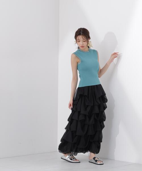 PROPORTION BODY DRESSING（プロポーションボディドレッシング）の「【追加生産決定！】＜山内ともなさんコラボ＞タックバルーンスカート / 1216220605（スカート・レディース・ホワイト系その他/ブラック・SMALL/MEDIUM/P/S）」の20枚目の写真